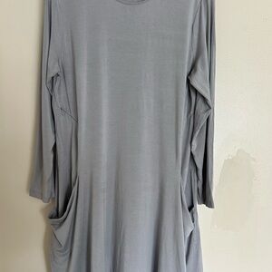 Gray Long Sleeve Women's Dress
